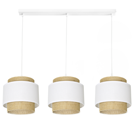 LAMPA WISZĄCA SUFITOWA JUTA BOHO JUTOWA PODWÓJNA