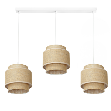 LAMPA WISZĄCA SUFITOWA JUTA BOHO JUTOWA PODWÓJNA