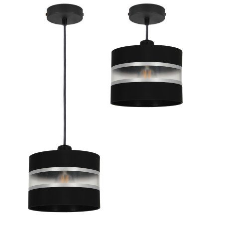 NOWOCZESNA LAMPA SUFITOWA WISZĄCA ABAŻUR ZWIS PASY