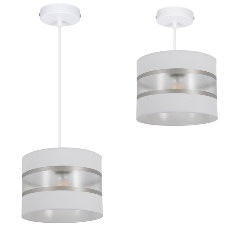 NOWOCZESNA LAMPA SUFITOWA WISZĄCA ABAŻUR ZWIS PASY
