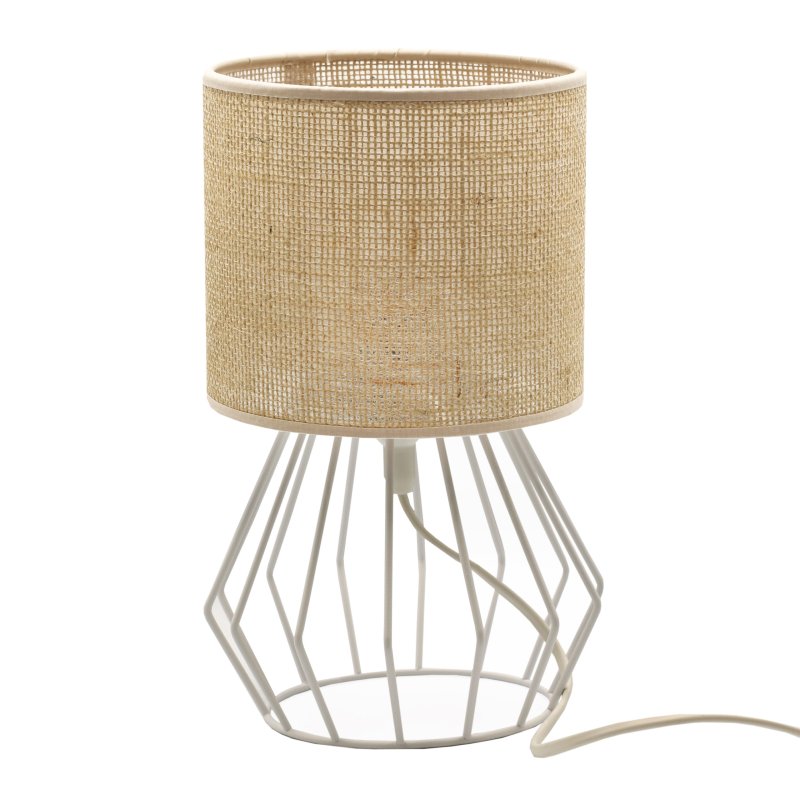 LAMPKA NOCNA STOŁOWA ABAŻUR JUTA DIAMENT E27 MINI