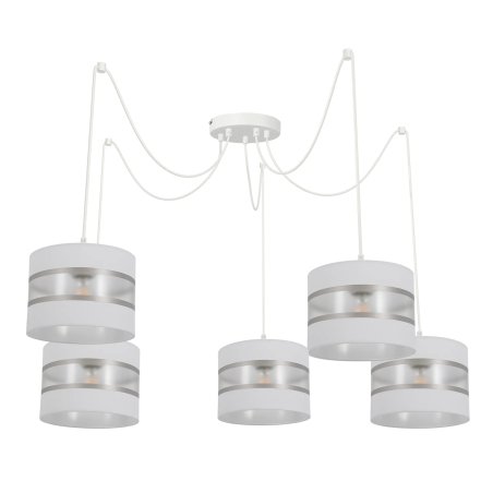 LAMPA SUFITOWA WISZĄCA SPIDER PAJĄK Z KLOSZEM LED ABAŻUR PASY E27 20cm