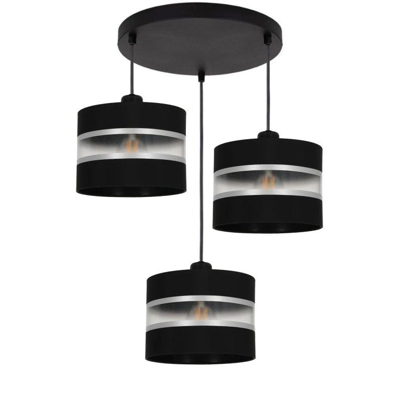 LAMPA WISZĄCA SUFITOWA ŻYRANDOL ZWIS SREBRO DESIGN