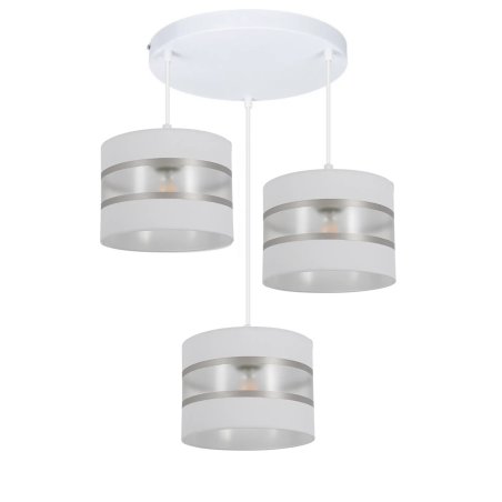LAMPA WISZĄCA SUFITOWA ŻYRANDOL ZWIS SREBRO DESIGN