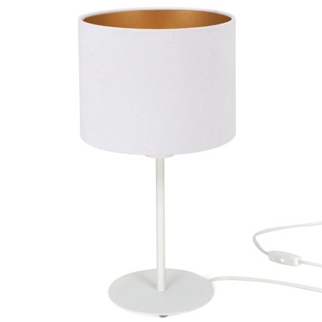 LAMPKA NOCNA BIURKOWA STOŁOWA GABINETOWA WELUR CZARNY E 27