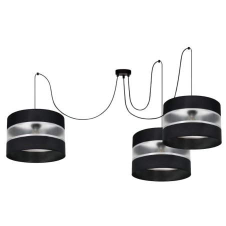 LAMPA WISZĄCA SUFITOWA SPIDER ABAŻUR PASKI 30CM