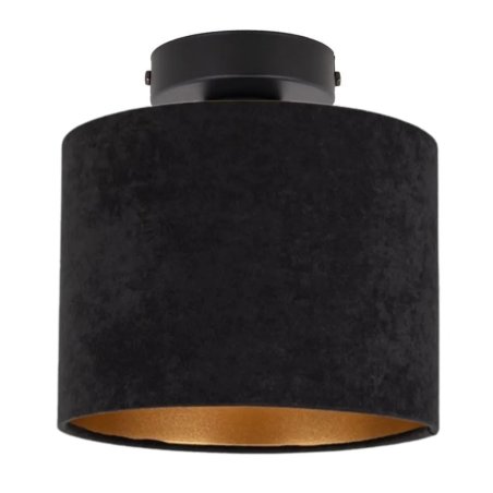 DESIGN LAMPA SUFITOWA PLAFON ABAŻUR ZAMSZ ZŁOTY