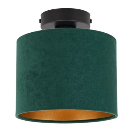 DESIGN LAMPA SUFITOWA PLAFON ABAŻUR ZAMSZ ZŁOTY