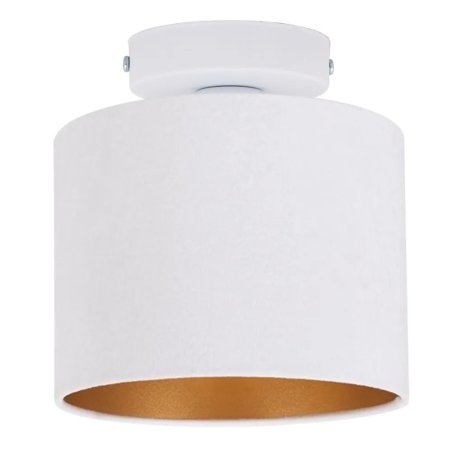 DESIGN LAMPA SUFITOWA PLAFON ABAŻUR ZAMSZ ZŁOTY