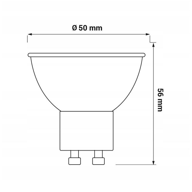 ŻARÓWKA LED GU10 430LM 6,5W CW ZIMNE ŚWIATŁO