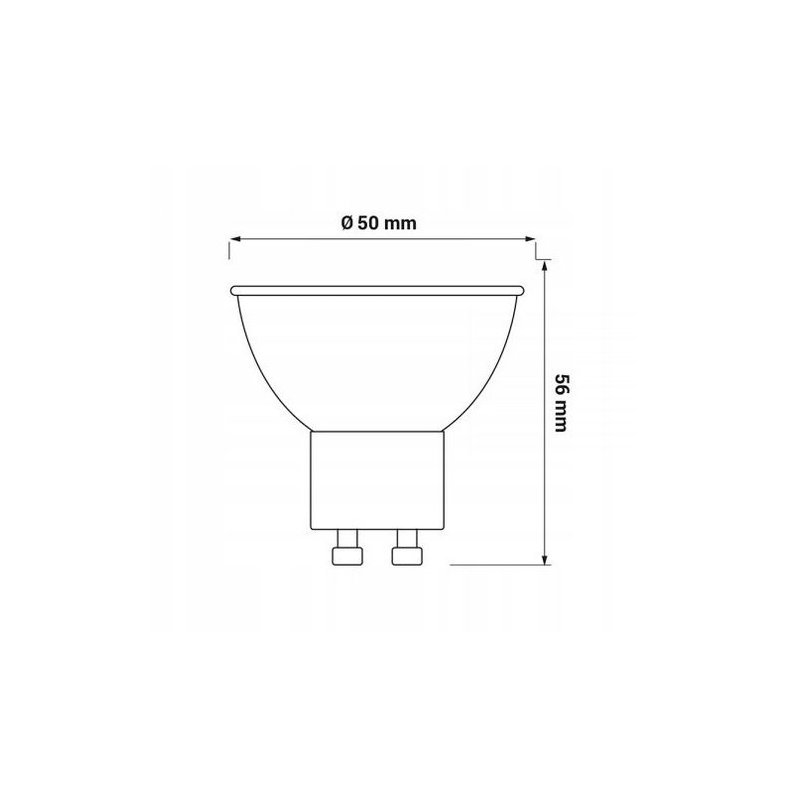 ŻARÓWKA LED GU10 430LM 6,5W CW ZIMNE ŚWIATŁO