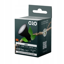 CZARNA ŻARÓWKA LED GU10 430LM 6,5W DW DZIENNE ŚWIATŁO