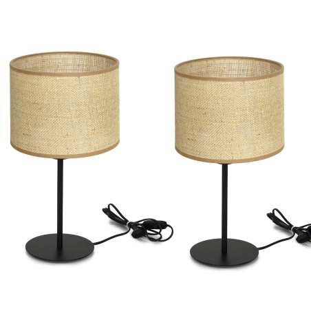 SKANDYNAWSKA LAMPKA NOCNA STOŁOWA BIURKOWA JUTA