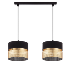 Dekoracyjna lampa sufitowa z abażurem złote dziurki