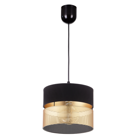 Dekoracyjna lampa sufitowa z abażurem złote dziurki