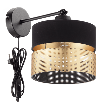 Efektowna lampa nocna kinkiet ścienny do sypialni