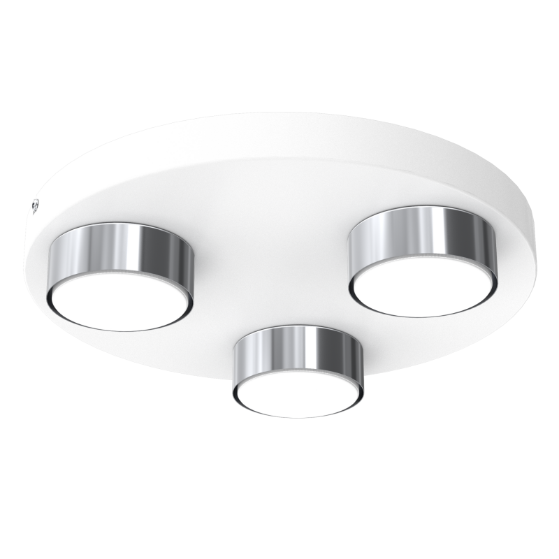 LAMPA DO SALONU SUFITOWA PLAFON LED LOFT GX53 BIAŁA GOLD