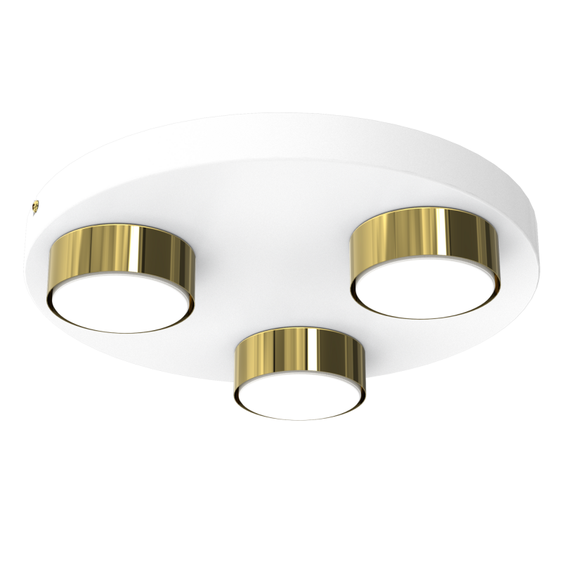 LAMPA DO SALONU SUFITOWA PLAFON LED LOFT GX53 BIAŁA GOLD