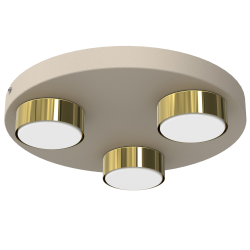 LAMPA DO SALONU SUFITOWA PLAFON LED LOFT GX53 BIAŁA GOLD