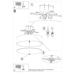 Plafon SKALA 60 biały