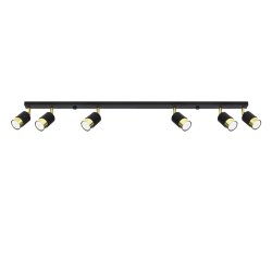 Plafon NERO 6 czarny/złoty