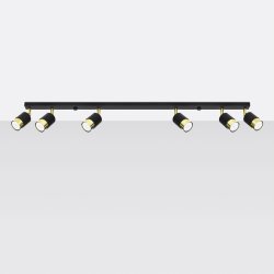 Plafon NERO 6 czarny/złoty