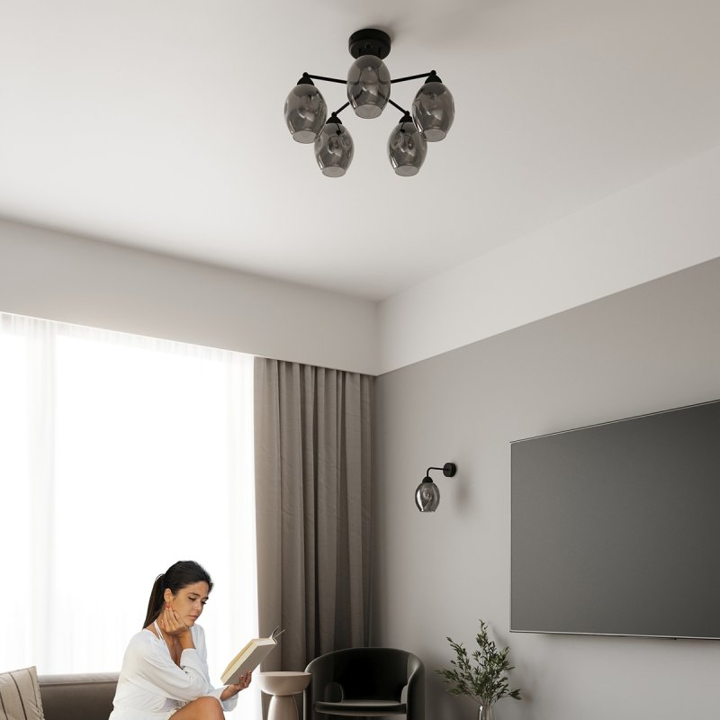 Żyrandol FILLAN 5 czarny