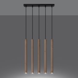 Lampa wisząca PASTELO 5L drewno
