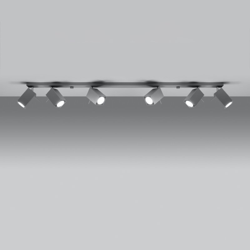 Plafon MERIDA 6L szary