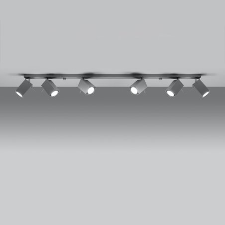 Plafon MERIDA 6L szary