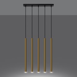 Lampa Wisząca PASTELO 5L złoty połysk