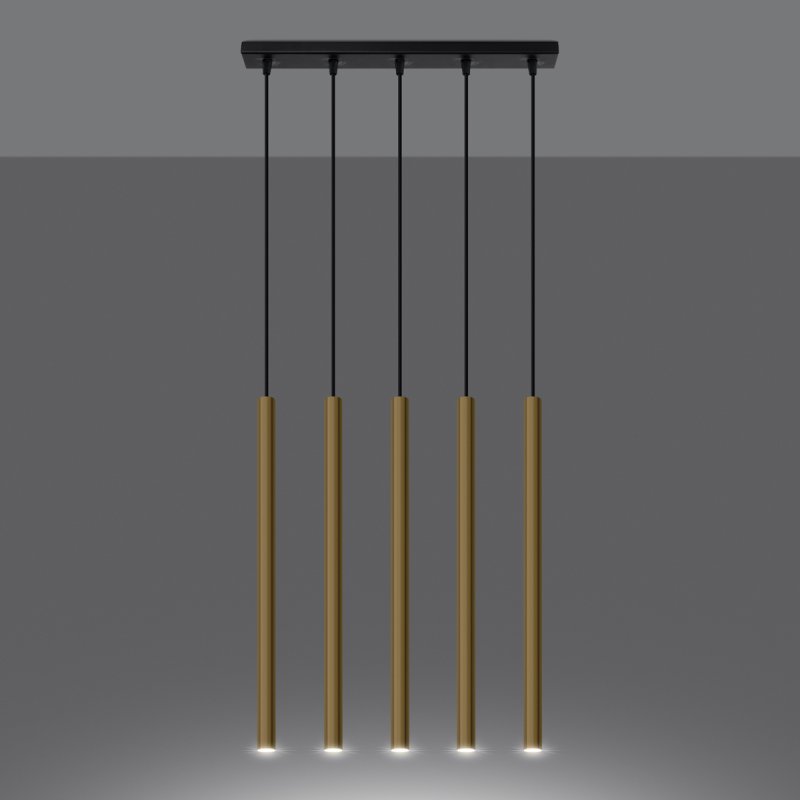 Lampa Wisząca PASTELO 5L złoty połysk