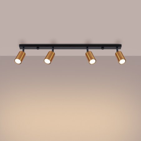 Plafon WINX 4L czarny/miedź