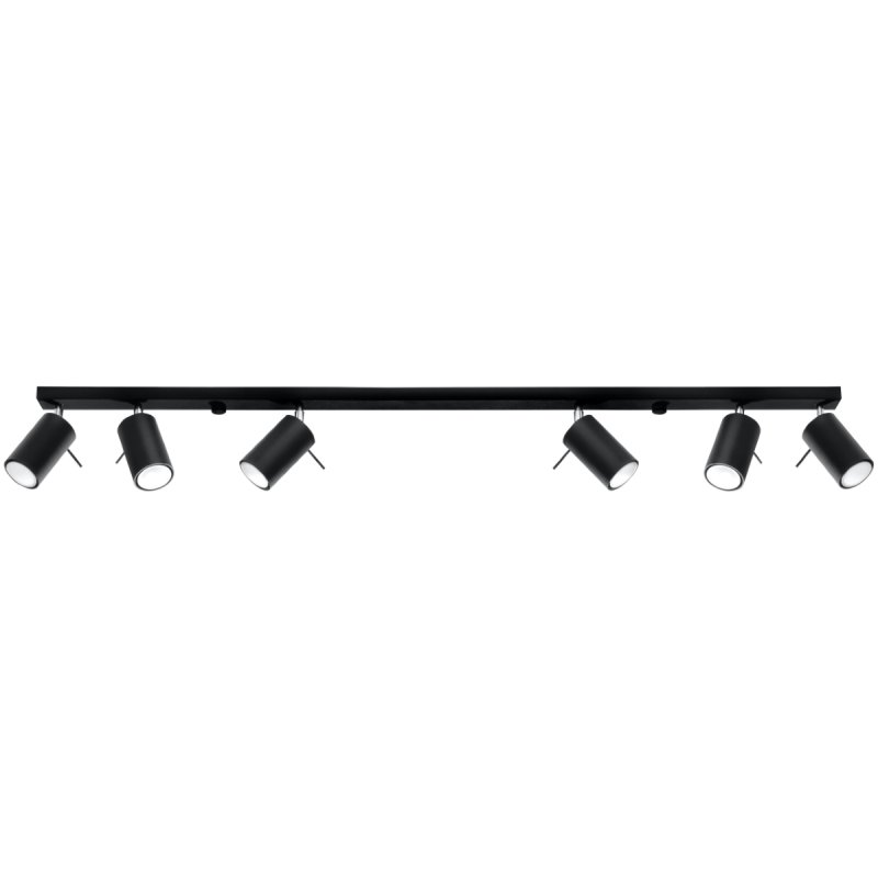Plafon RING 6L czarny