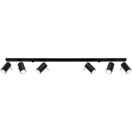 Plafon RING 6L czarny