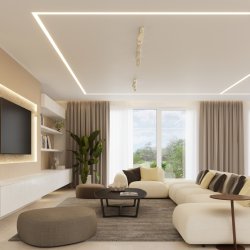 Plafon RING 6L beżowy