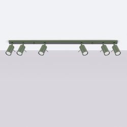 Plafon RING 6L zielony oliwkowy