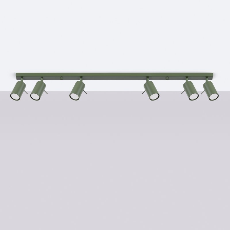 Plafon RING 6L zielony oliwkowy