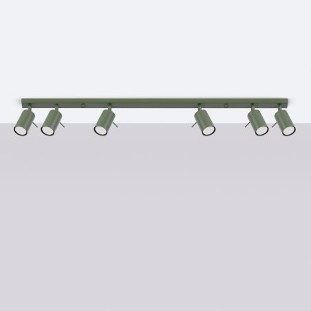 Plafon RING 6L zielony oliwkowy
