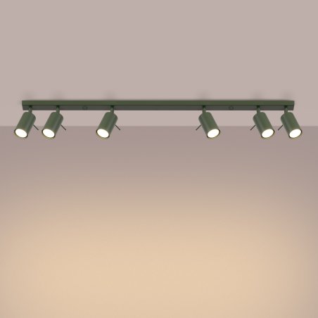 Plafon RING 6L zielony oliwkowy