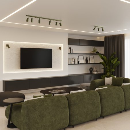 Plafon RING 6L zielony oliwkowy