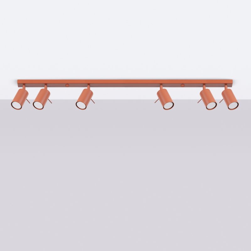 Plafon RING 6L ochra czerwona