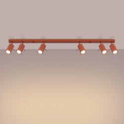 Plafon RING 6L ochra czerwona