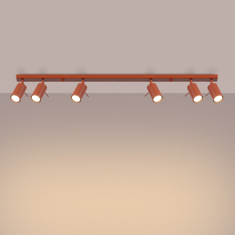 Plafon RING 6L ochra czerwona