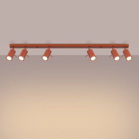 Plafon RING 6L ochra czerwona