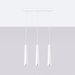 Lampa wisząca PRYSM 3L biała