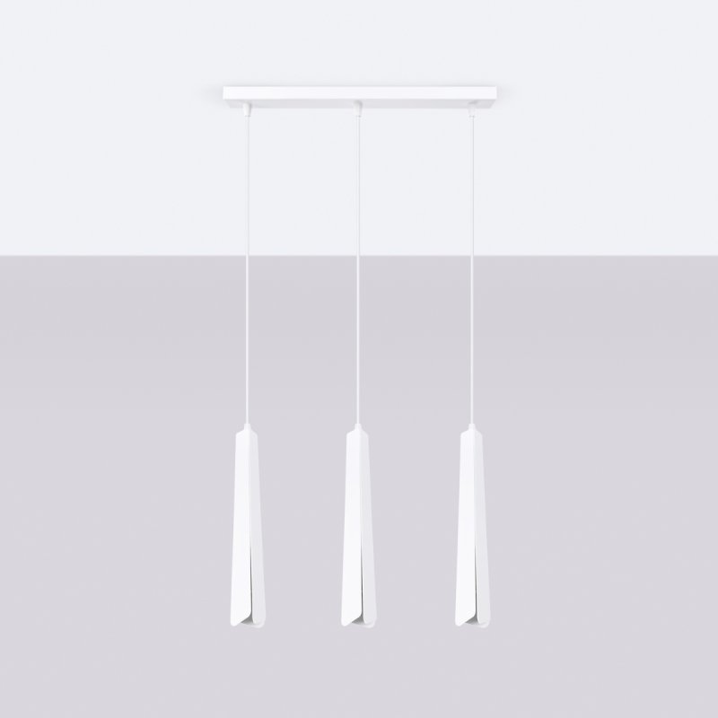 Lampa wisząca PRYSM 3L biała