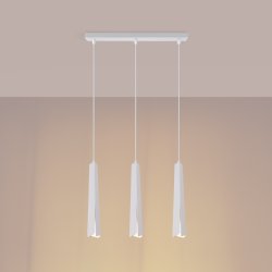 Lampa wisząca PRYSM 3L biała