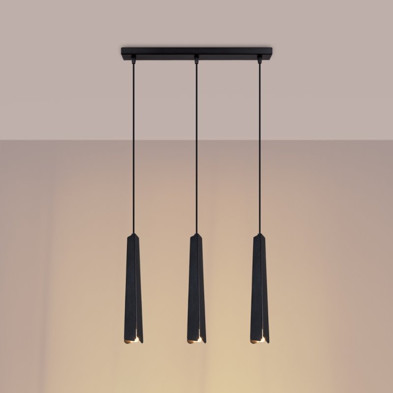 Lampa wisząca PRYSM 3L czarna