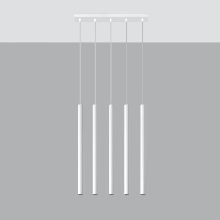 Lampa wisząca PASTELO 5 biała